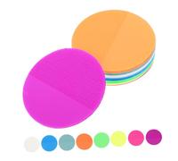 SOPOTUTU Set de Notes Autocollantes Rondes Multifonctions Couleurs Fluo Blocs Mémo Adhésifs Réutilisables pour Bureau École et Maison pour Listes et Classement