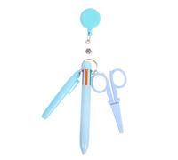 SOPOTUTU Set de Stylos Infirmier Rétractable avec Porte Badge Surligneur Marqueur Permanent et Ciseaux Pliables pour Médecins et Infirmières Milieu Hospitalier