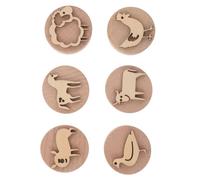 SOPOTUTU Set de Tampons pour Garçon Fille Bois Outil de Modelage Argile avec Tampons Animaux Mignons Éducatif pour Tout-Petits Favorisant la Motricité Créativité Kit Art pour École et Fête