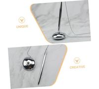 SOPOTUTU Stylo de Comptoir avec Chaîne Argenté Revêtement Design Ergonomique pour Signature et Adapté Banques Bureaux et Accueils