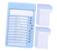 SOPOTUTU Tableau de Corvées Coulissant Bleu Multifonction Planificateur pour et Rappel Support Mural ou Bureau pour Organisation Quotidienne