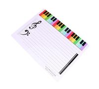 SOPOTUTU Tableau Effaçable de Musique avec Portée Outil Pratique Plastique pour Enseignement et Pratique Piano Réinscriptible et Facile à Nettoyer pour Cours et Exercices