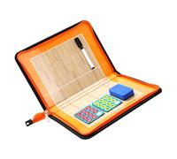 SOPOTUTU Tableau Entraînement Volley-ball Simili Cuir avec Stylo Effaçable Aimanté Planche Coaching Portable à Deux Sections pour Stratégies et Tactiques