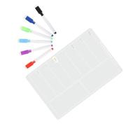 SOPOTUTU Tableau Magnétique Hebdomadaire Acrylique pour Réfrigérateur Planificateur Repas Effaçable avec Marqueurs Surface Lisse Réutilisable pour Bureau et Maison