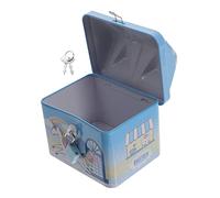 SOPOTUTU Tirelire en Fer-Blanc en Forme de Maison Licorne avec Serrure et Clé, pour Garçons et Filles, Économies de Pièces et Billets, Cadeau