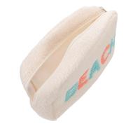 SOPOTUTU Trousse à Crayons en Peluche Douce Pochette Zippée Portable Petite Taille Paquet de Rangement pour Fournitures Scolaires et Maquillage Étui Pratique pour École et Voyage