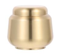 SOPOTUTU Urne Cuivre pour Cendres Animaux Mini Boîte Ronde et Pratique Rangement Sécurisé pour Ossements Petit Pot Multi-usages Métal