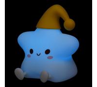 SOPOTUTU Veilleuse LED Rechargeable en Silicone D’Étoile Lampe de Chevet pour Chambre à Coucher Petite Taille 1W 1200Mah Change de Couleur pour Garçon et Filles et Bureau