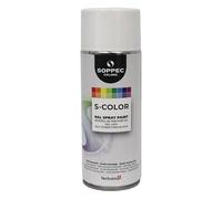 SOPPEC - Peinture aérosol - Bombe de peinture S-COLOR Blanc pur 400 ml - RAL 9010 Brillant