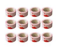 SOPPEC - Ruban de signalisation - Lot de 12 bandes de chantier 50 mm x 100 m - Rouge et Blanc - Soppec