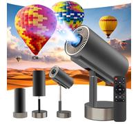 SOPPY Mini projecteur 4K avec support relevable, laser TOF, mise au point automatique, 13 000 lumens, FHD 1080p, prise en charge 4K, WiFi 6 Bluetooth, Auto-Keystone, projecteur portable pour chambre à