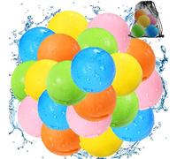 SOPPYCID Lot de 20 bombes à eau réutilisables, magnétiques et rechargeables - Jouets de piscine pour garçons et filles, activités de plein air, jeux aquatiques, jouets pour enfants - Balle