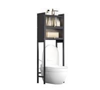 Sopra WC mobile avec portaoggetti impermeabile échafale Salvaspazio Bagno Porta Detersivi per Lavatrice Organizer Nero 2FOttimizza il tuo Spazio!