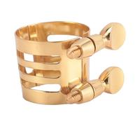 Soprano Saxophone Ligature, Ligature de Porte-parole de Sax en Laiton, avec une Fixation de Ligature en or de Saxophone Réglable, pour Saxophone Soprano