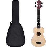 Soprano Ukulele Set pour enfants avec étui Bois clair 23