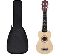 Soprano Ukulele Set pour enfants avec étui Bois foncé 21