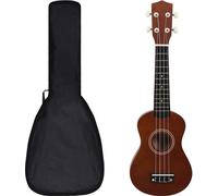 Soprano Ukulele Set pour enfants avec étui Bois foncé 21