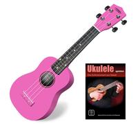 Soprano Ukulele Ukulélé de Guitare Uke en Bois Erable 21 In 4 Cordes Nylon Rose