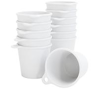 SoPro 12x gobelets à shot en plastique 4 cl réutilisables - Verres à shot 40 millilitres blanc - Verre à shot réutilisable à porter autour du cou - Gobelet à shot 4cl