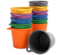 SoPro gobelets à alcool en plastique 4 cl réutilisables | Lot de 12 - verres à shot 40 millilitres multicolores verre à alcool réutilisable à porter autour du cou gobelets à 4cl