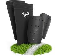 SoPro Mini Protege Tibia Foot Enfant & Adulte - Football Protège Tibia Foot avec Chaussettes incluses - 120 x 80 x 5 mm - léger, Petit, antidérapant & inodore - Fabriqué en Allemagne