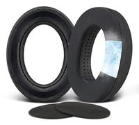 SOPROM Coussinets de Remplacement en Gel rafraîchissant pour Sennheiser HD650, HD660 S, HD660S2, HD600, HD6XX, HD58X, HD580, HD565, HD545, HD535, avec Tissu en Soie glacée(Noir)