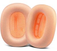 SOPROM Remplacement des Coussinets d’Oreilles pour écouteurs AirPods Max, Coussinets en Tissu maillé Durable, Mousse Plus Douce - Orange