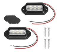 SopwMap 2PCS LED Éclairage Plaque D'immatriculation pour Véhicules, 6SMD Feu de Plaque Immatriculation, Lampe LED Feux Arrière Étanche, pour Camions 12V/24V, Camionnette, Motos, Caravane, Remorques