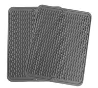 SOQKEEN 2 Pcs Tapis Egouttoir Vaisselle Silicone 40 × 30 cm Egoutoire Vaisselle Cuisine Tapis Vaisselle Tapis Evier Cuisine Pliable Résistant à la Chaleur Gouttoir à Vaisselle