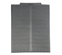 SOQKEEN Tapis Egouttoir Vaisselle en Silicone, 43 x 33 cm Tapis en Silicone Résistant à la chaleur, Pliable, Antidérapant pour Cuisine, Gris