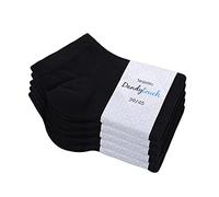 Soquettes Coton Hommes - Taille 39-45 - Chaussettes Invisibles - Fabrication Europe - Talon et Pointe Renforcés (FR/ES, Alpha/lettres, Taille unique, Taille normale, Taille normale, Noir)