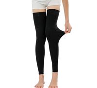 Soquettes Hommes 3942 Bas Porte Jarretelles Sexy Bas de compression pour cuisses hautes, chaussettes de compression sans pieds pour femmes et hommes Chaussette De Contention Chaussettes (Black, XL)