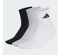 adidas Unisex THIN&LIGHT SPORTSWEAR ANKLE SOCKS 3 PAIR PACK, medium grey heather/white/black, 6-7 Years