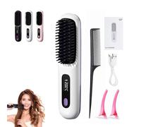 Sôra Brosse Lissante Portable - Lissea Kabellose Mini-Haarglätterbürste mit LCD-Temperaturanzeige, 2000 mAh, schneller Aufheizung & Keramik-Glätteisen für Frauen