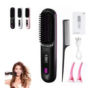Sôra Brosse Lissante Portable - Lissea Kabellose Mini-Haarglätterbürste mit LCD-Temperaturanzeige, 2000 mAh, schneller Aufheizung & Keramik-Glätteisen für Frauen