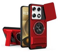 SORAKA Coque pour Motorola Signature 5G avec Support,Protection d'objectif avec fenêtre et Double Couche en PC et TPU Compatible avec Le Support magnétique pour Voiture