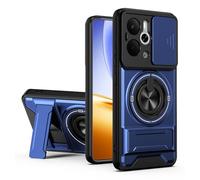 SORAKA Coque pour realme 14T 5G avec Support,Protection d'objectif avec fenêtre et Double Couche en PC et TPU Compatible avec Le Support magnétique pour Voiture