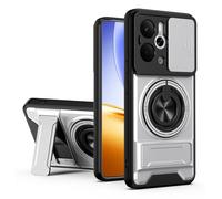 SORAKA Coque pour realme 14T 5G avec Support,Protection d'objectif avec fenêtre et Double Couche en PC et TPU Compatible avec Le Support magnétique pour Voiture