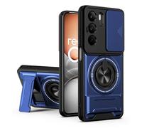 SORAKA Coque pour realme P3 Lite avec Support,Protection d'objectif avec fenêtre et Double Couche en PC et TPU Compatible avec Le Support magnétique pour Voiture