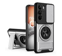 SORAKA Coque pour realme P3 Lite avec Support,Protection d'objectif avec fenêtre et Double Couche en PC et TPU Compatible avec Le Support magnétique pour Voiture
