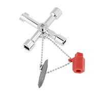 Sorandy 10 Pièces roisée Universelle pour Armoire de Commande roisée en Alliage de Zinc 7 Cm avec Tournevis Plat et croisé 4 Formes de Douille pour Ascenseur Métro Train