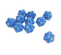 Sorandy 10 Pièces en Jeu de Dés Polyédrique, 20 Siades DND Dice Polyédral Dice avec des Nombres Clairs pour Les Donjons et Les Dragons RPG Table Jeux de la Table Math Games éducatifs (Blue)