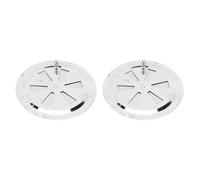 Sorandy 2 Pièces D'aération Papillon de 4,92 Pouces, Couvercle D'aération Rond Antirouille Poli Miroir en Acier Inoxydable 316, avec Bouton de Poignée Manuel pour la Ventilation de