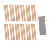 Sorandy 24 Bâtons de Rythme en Bois de Hêtre Naturel, 12 Paires d'instruments de Percussion Musicale en Bois Dur Non traité de 7,79 Pouces, Bâtons de Sac de Rangement pour l'éducation Musicale