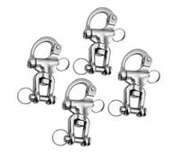 Sorandy 4 Pièces Mousquetons à Déclic en Acier Inoxydable pour Voile, | Crochet à dégagement rapide à œil pivotant, acier inoxydable 316, matériel de gréement à mâchoire à chape