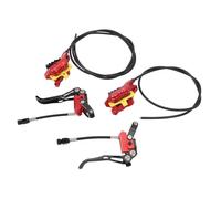 Sorandy 4 Pistons Split Hydraulic Disc Freed Set, Aluminium ALLIAG CNC Front 800 Mm et Arrière 1550 Mm pour Le Vélo de Montagne avec Routage de Câbles Internes (Rouge)