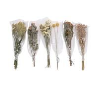 Sorandy 6pcs Nature Florale Inspirée de Literie Habitat Décor, Bouquets de Fleurs Séchées Accessoires de Terrarium pour Hamsters, Cobayes, Lapins Nains et Autres Petits Animaux