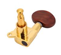 Sorandy Accordeurs Verrouillables, 6 Chevilles d'accordage de Guitare, Têtes de Machine d'accordage de Guitare avec Bagues à Vis et Virole, Idéal pour Acoustique et électrique (GOLD)