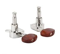 Sorandy Accordeurs Verrouillables, 6 Chevilles d'accordage de Guitare, Têtes de Machine d'accordage de Guitare avec Bagues à Vis et Virole, Idéal pour Acoustique et électrique (SILVER)