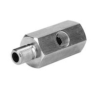 Sorandy Adaptateur de Manomètre D', té en Acier Inoxydable pour Remplacement du Capteur de Pression D', 1/8 Pouces NPT, 2 Unités